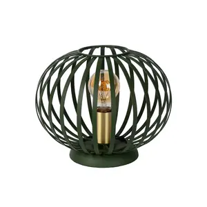 Lucide Manuela Modern Table Lamp 25.5cm- 1xE27 - Green