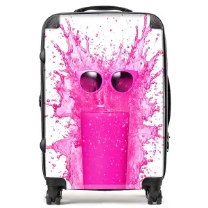 Pink Splashart Glass Suitcase - Medium