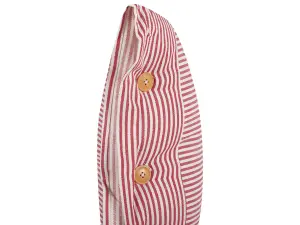 Throw Cushion AALITA Cotton 45 x 45 cm Striped Red