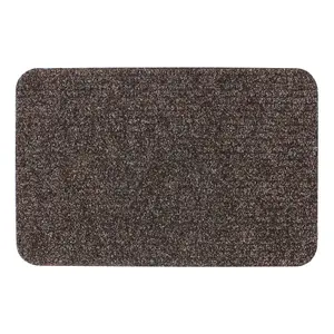 JVL Delta Scraper Doormat, 40x60cm, Brown