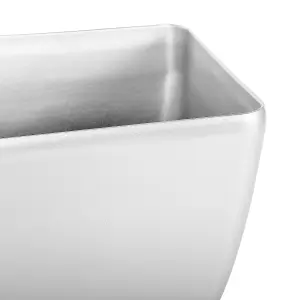 Set of 2 Plant Pots 50 x 50 x 48 cm Silver ASTRAS