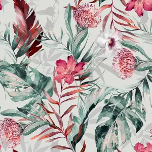 Fresco Orchid Botanical Floral Wallpaper