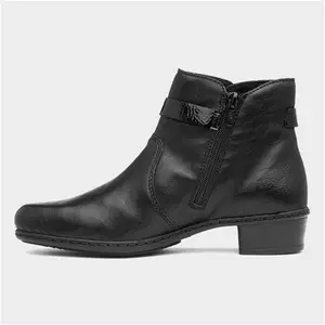 Rieker Womens Black Zip Ankle Boot - Size 40 - Womens Boots Ankle