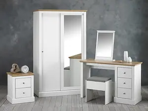 Devon 2 Door Sliding Wardrobe White