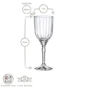 Bormioli Rocco - Florian Cocktail Glasses - 245ml - Blue - Pack of 6