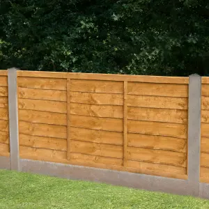 Traditional Lap 4ft Wooden Fence panel (W)1.83m (H)1.22m