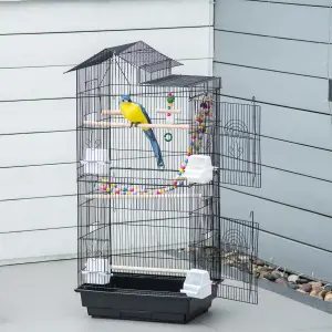 PawHut Bird Cage for Budgies, Finches, Canaries w/ Accessories, Toys, Tray