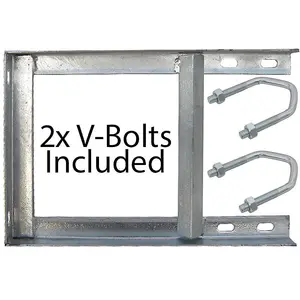 12" x 18" Galvanised TV Aerial Wall Mounting Bracket & V Bolts Pole Mast Install