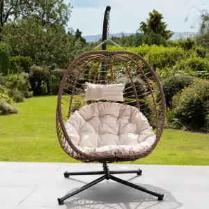 Risborough Swing Egg Pod Chair - Cream