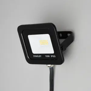 Litecraft Stanley Slimline Black 10 Watt LED IP65 Outdoor Wall Flood Light