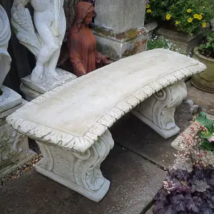 Large Florentine Stone Bench English Patio Garden Furniture Ornament British Made Sculpture