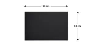 ALLboards Magnetic Boards MetalBoard BLACK CLASSIC BLACK 90x60cm a Magnetic Metal Poster for all types of magnets