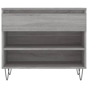 Berkfield Shoe Cabinet Grey Sonoma 70x36x60 cm Engineered Wood