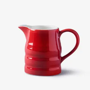 WM Bartleet & Sons Porcelain Traditional Churn Jug 0.5 Pint, Red