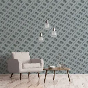 Galerie Botanica Blue Chain Link Smooth Wallpaper