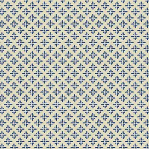 Joules Blue Geometric Smooth Wallpaper Sample