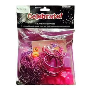 Unique Party Celebrate Party Favours (Pack of 48) Pink (One Size)