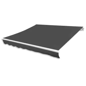 Berkfield Awning Top Sunshade Canvas Anthracite 500x300 cm