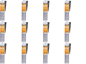 Bond It PU18 Black Polyurethane Sealant Adhesive Strong Paintable (Pack of 12)