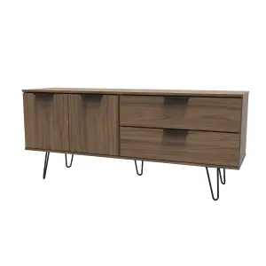 Fuji 2 Drawer 2 Door Wide Sideboard in Carini Walnut (Ready Assembled)