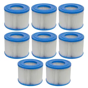 Dellonda Universal Inflatable Hot Tub/Spa Filter Cartridge 105 x 80mm Pack of 8