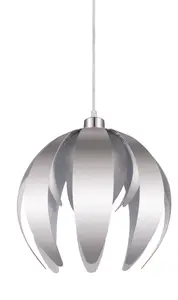 GoodHome Pleiones Silver effect Petal Light shade (D)27cm