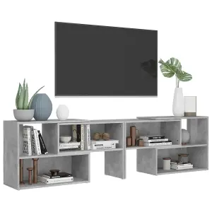 Berkfield TV Cabinet Concrete Grey 149x30x52 cm Engineered Wood