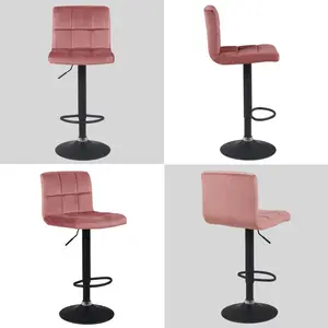 Paynter Swivel Adjustable Height Stool (Set of 2) Pink