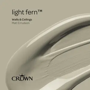 Crown Walls & Ceilings Matt Emulsion Paint Light Fern - 2.5L