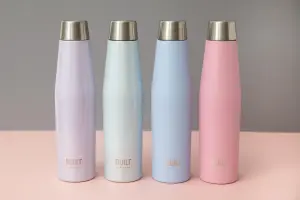 BUILT Stainless Steel Water Bottle Insulated  Sports Lilac Gym Travel Flask 540ml