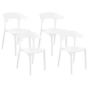 Set of 4 Garden Chairs GUBBIO White