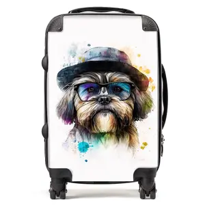 Lhasa Apso Dog Splashart Suitcase - Cabin