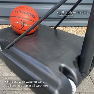 Hy-Pro Adjustable Basketball Stand - 1.35m - 3.05m, With Wheels, Portable, Backboard, Basketball Hoop, For Adults & Kids, Great