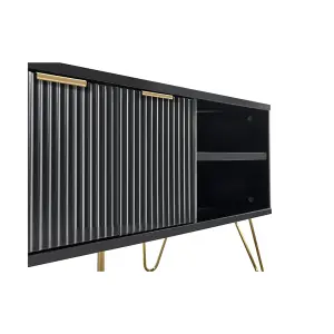 Premium Matte Black TV/Media Unit