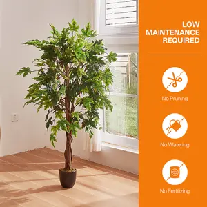 Artificial Maple Tree Decorative Plant in Planter 140 cm H