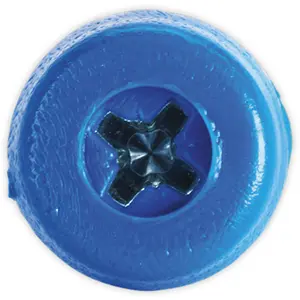 50 Pack of Blue Numberplate Screws with Plastic Enclosed Heads - Durable and Reliable Fixings