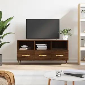 Berkfield TV Cabinet Brown Oak 102x36x50 cm Engineered Wood