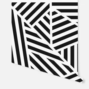 Arthouse Zebra Geo Mono Wallpaper