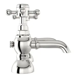 Nes Home Churchill Edwardian Traditional Hot & Cold Twin Basin Taps Chrome