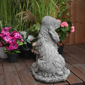 Cocker Spaniel Dog Stone Cast Garden Ornament