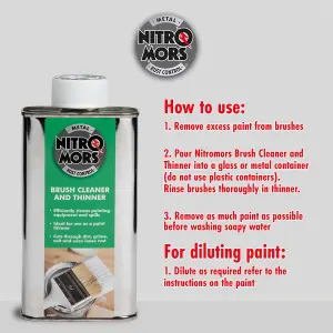 Nitromors Paint Brush Equipment Cleaner Thinner For Cleaning & Preparation 250ml