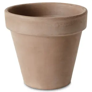 Verve Laleh Brown Terracotta Plant pot (Dia) 17.1cm, (H)14.9cm, 2L