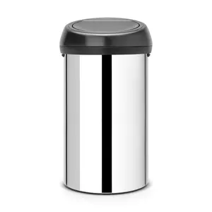 Brabantia 60 Litre Touch Bin Brilliant Steel/Black