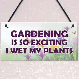 Funny Garden Sign Hanging Plaque Summerhouse Shed Home Decor