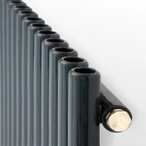 Ximax Supra SU180047A Anthracite Vertical Designer 4498BTU Radiator, (W)470mm x (H)1800mm