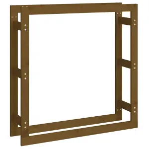 Berkfield Firewood Rack Honey Brown 100x25x100 cm Solid Wood Pine