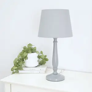 Annum Wood Table Lamp Grey / Grey / No