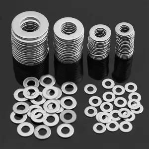 900Pcs Sliver Stainless Steel Flat Washers Set,Multiple sizes