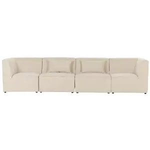 4 Seater Modular Jumbo Cord Sofa Beige LEMVIG