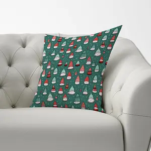 Hand Drawn Joyful Santa Hats Cushions 33cm x 48cm